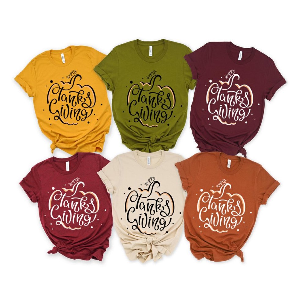 Unisex Thanks Giving Pumpkin Halloween Autumn Tee